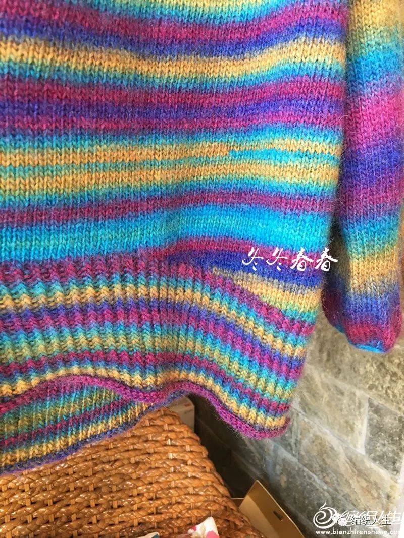 杂志款秋香黄棒针套头款毛衣图解,小姑娘套头插肩袖毛衣教程