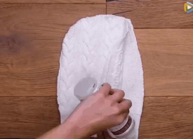 旧毛衣先别扔剪一刀美翻了,旧毛衣一件变两件