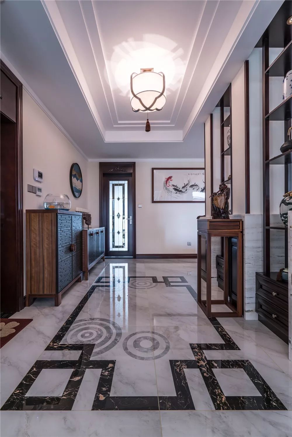 140平跃层新中式装修全景图,翰林名府140平米新中式装修