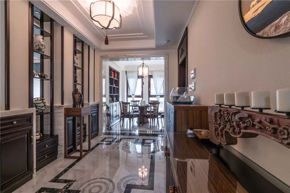 140平跃层新中式装修全景图,翰林名府140平米新中式装修