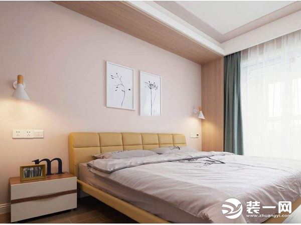 卧室纯色壁纸,有视觉感的室内壁纸