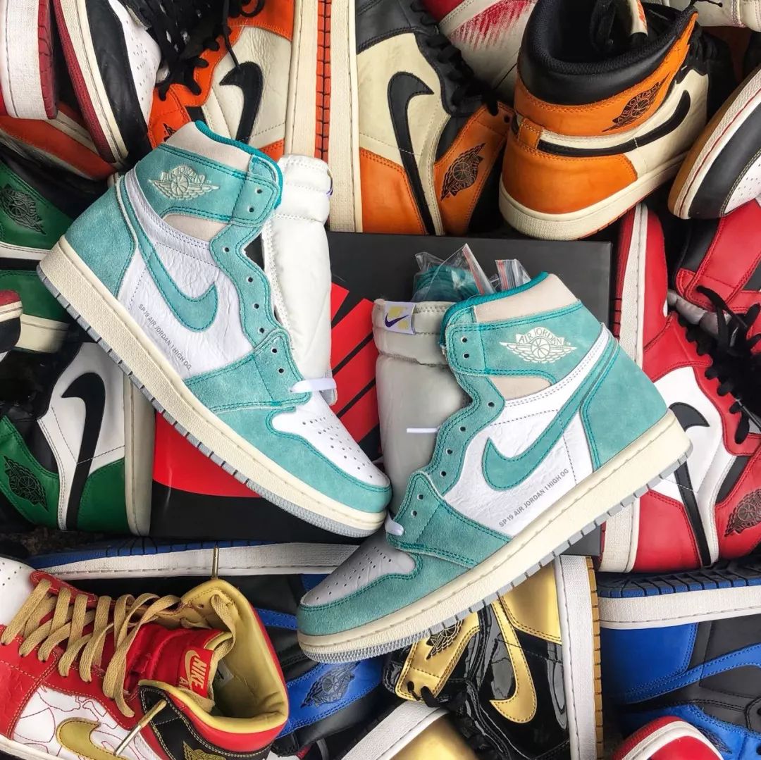 晒鞋丨AJ1“蒂芙尼绿”呈现极佳质感，涂鸦配色AJ5丰富细节！