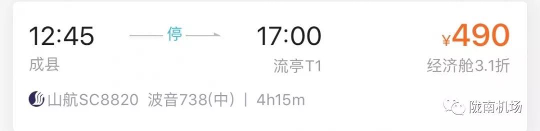 说走就走的旅行机票已订,陇南机场航线有哪些