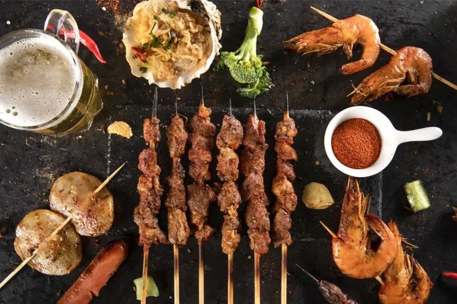 撸串新店开业,步行街烧烤啤酒畅饮抖音团购套餐