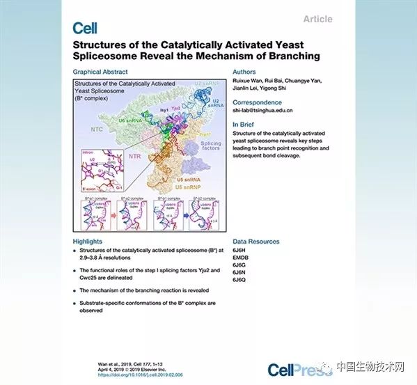 施一公解析rna剪接体,施一公课题组