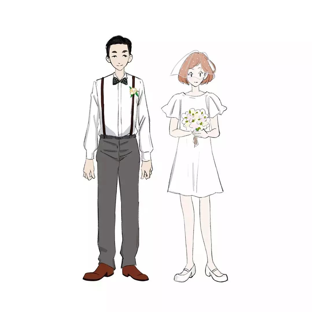 简单好看的婚纱画法,婚纱照风格搭配推荐