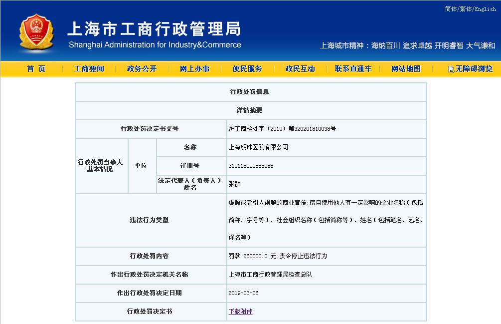利用微信小程序冒充三甲医院，明珠医院共被罚56万元！