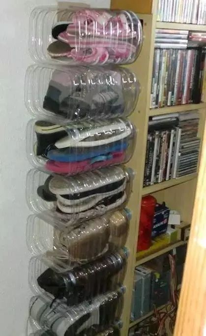 没有鞋柜鞋子太多怎么放,鞋柜格子太高如何多放几层鞋子