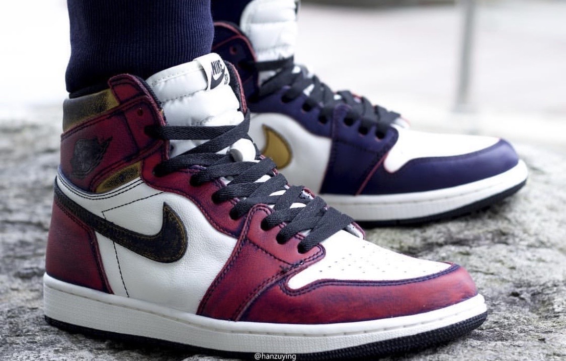 就等发售了！AirJordan1OGxNikeSB“Lakers”上脚细节大赏！