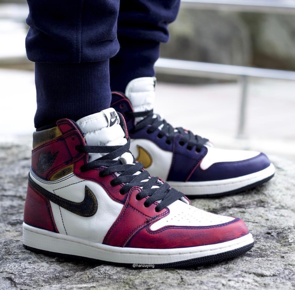 就等发售了！AirJordan1OGxNikeSB“Lakers”上脚细节大赏！