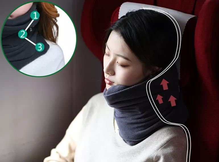 按压式旅行u枕,u型头枕旅行必备