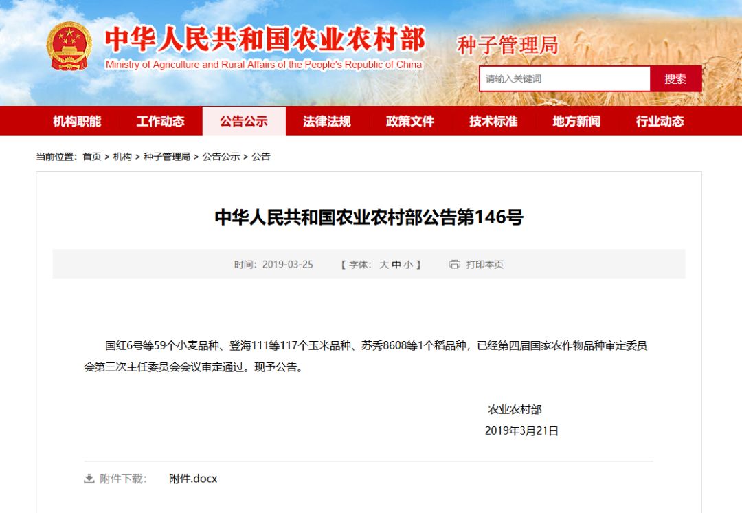 2020年山东审定的小麦品种公告书,2022年农业部主推玉米小麦品种