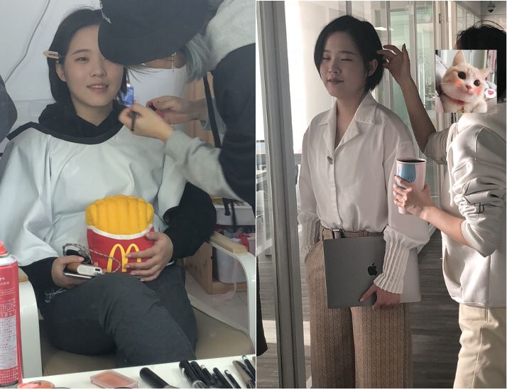 假小子变装惊艳全场的样子,肿眼泡假小子