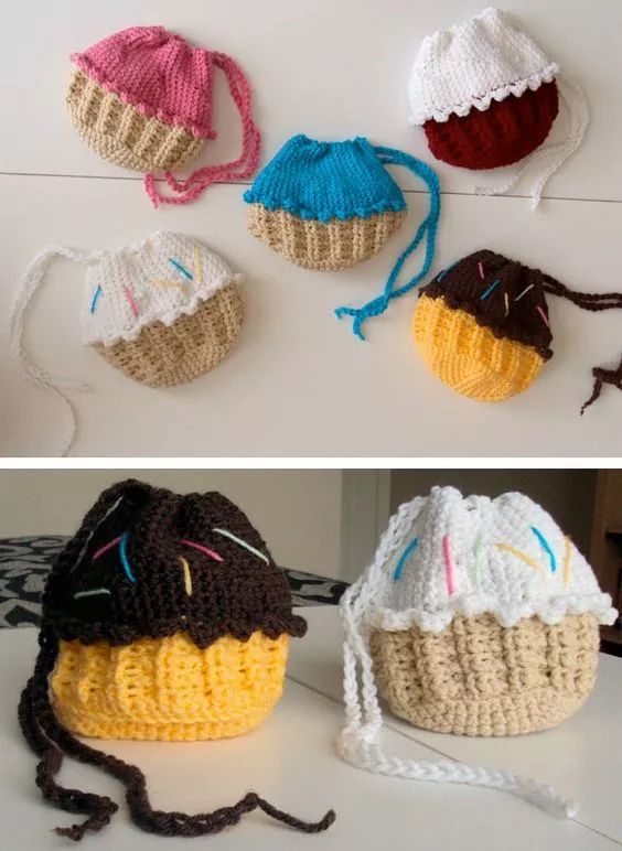 笔收纳袋小布袋,毛线钩笔袋的编织教程