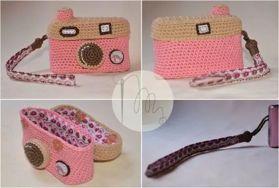 笔收纳袋小布袋,毛线钩笔袋的编织教程