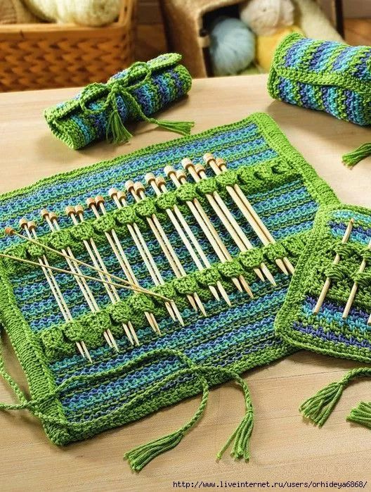 笔收纳袋小布袋,毛线钩笔袋的编织教程