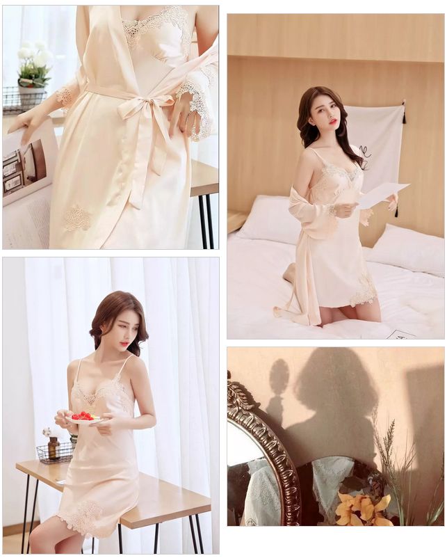 美到犯规的法式风情睡衣，丝滑修身，穿上肌肤像开了柔光一样美好。