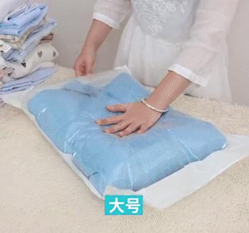 真空压缩袋压缩衣物,不用插电真空收纳压缩袋