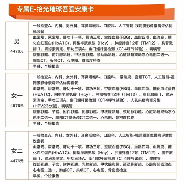 爱康十六周年,爱康国宾臻享1999元体检套餐