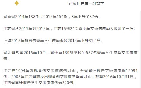 高校艾滋病现状,高校艾滋病