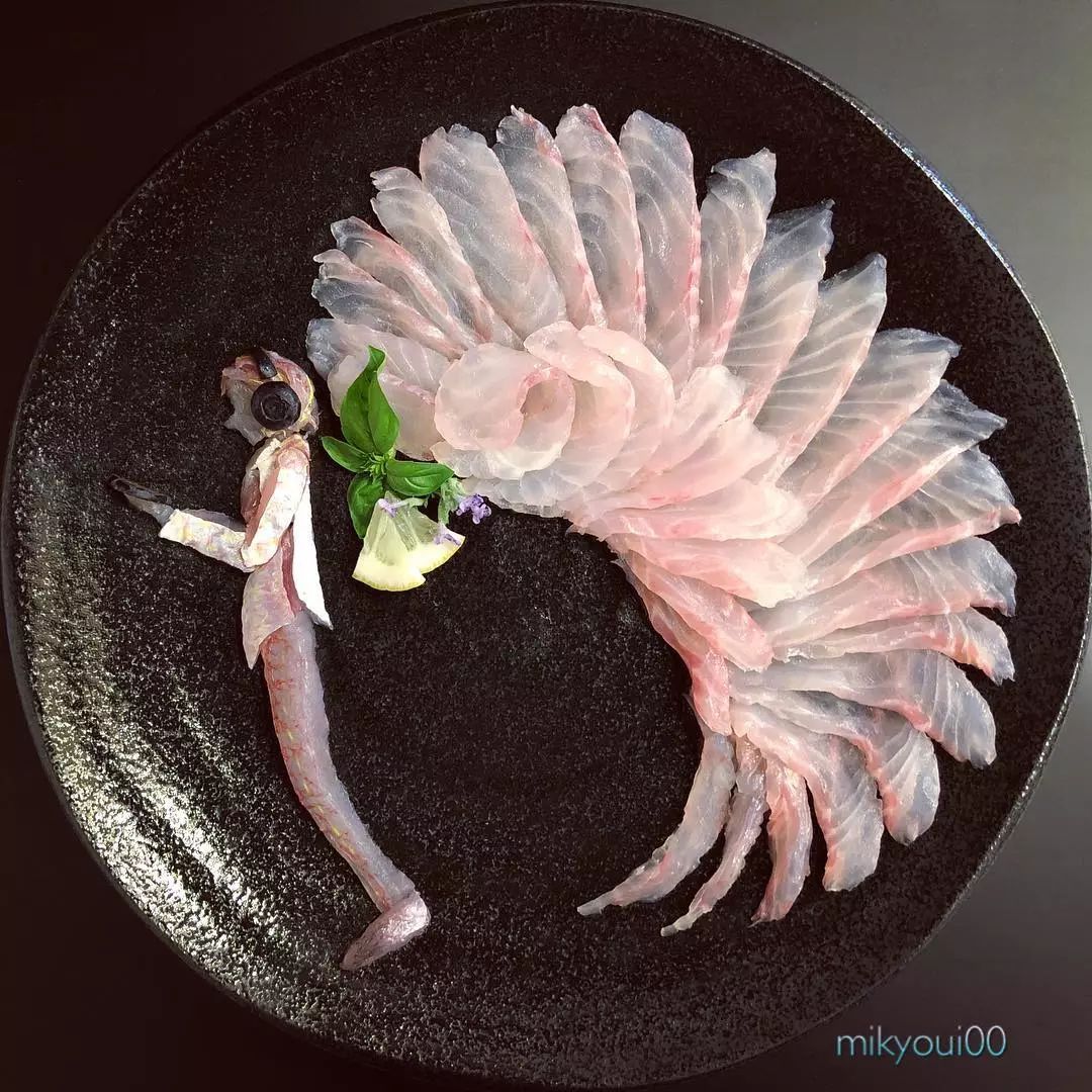 三文鱼作画,用三文鱼作画也能美到爆