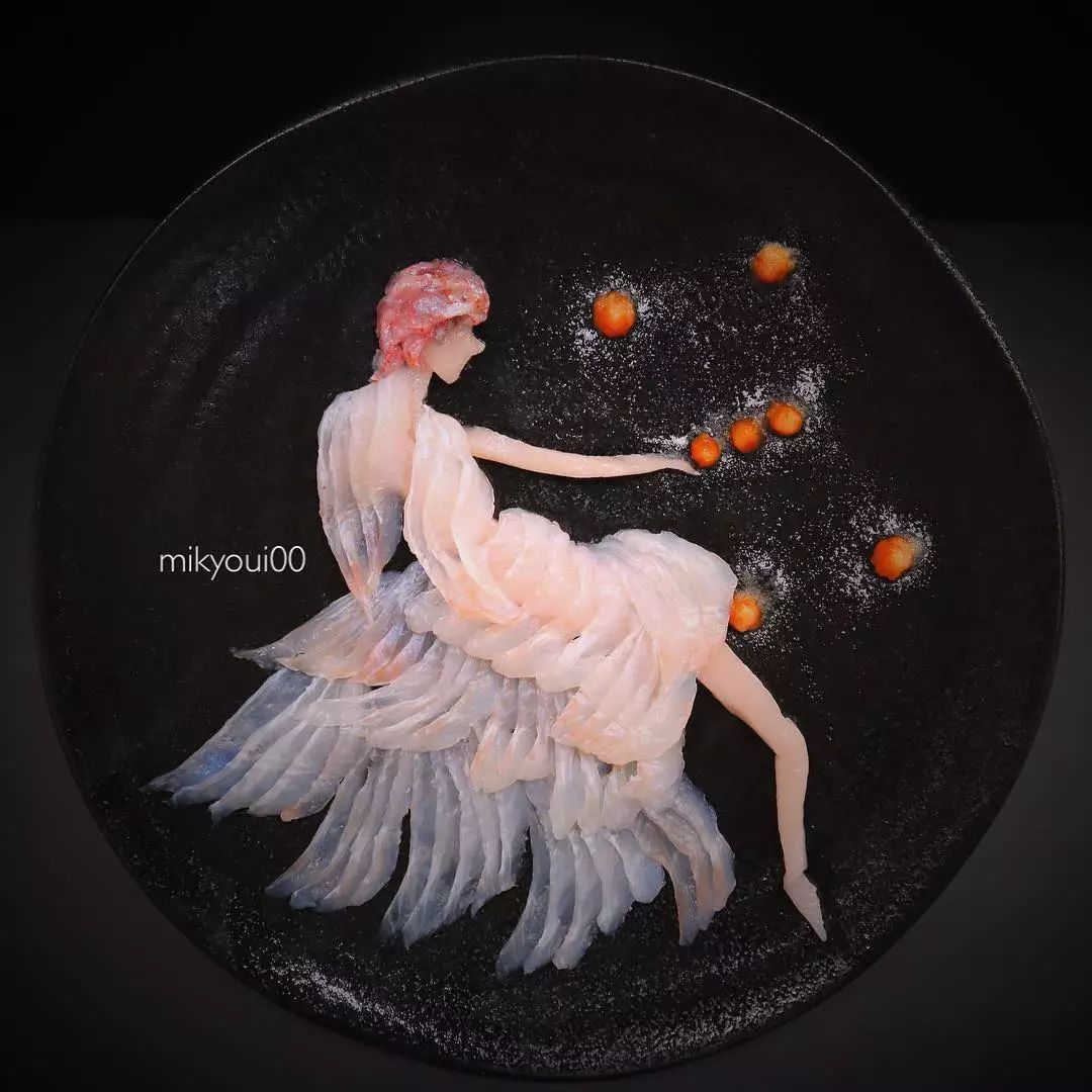 三文鱼作画,用三文鱼作画也能美到爆