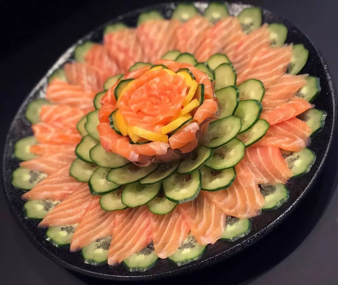 三文鱼作画,用三文鱼作画也能美到爆