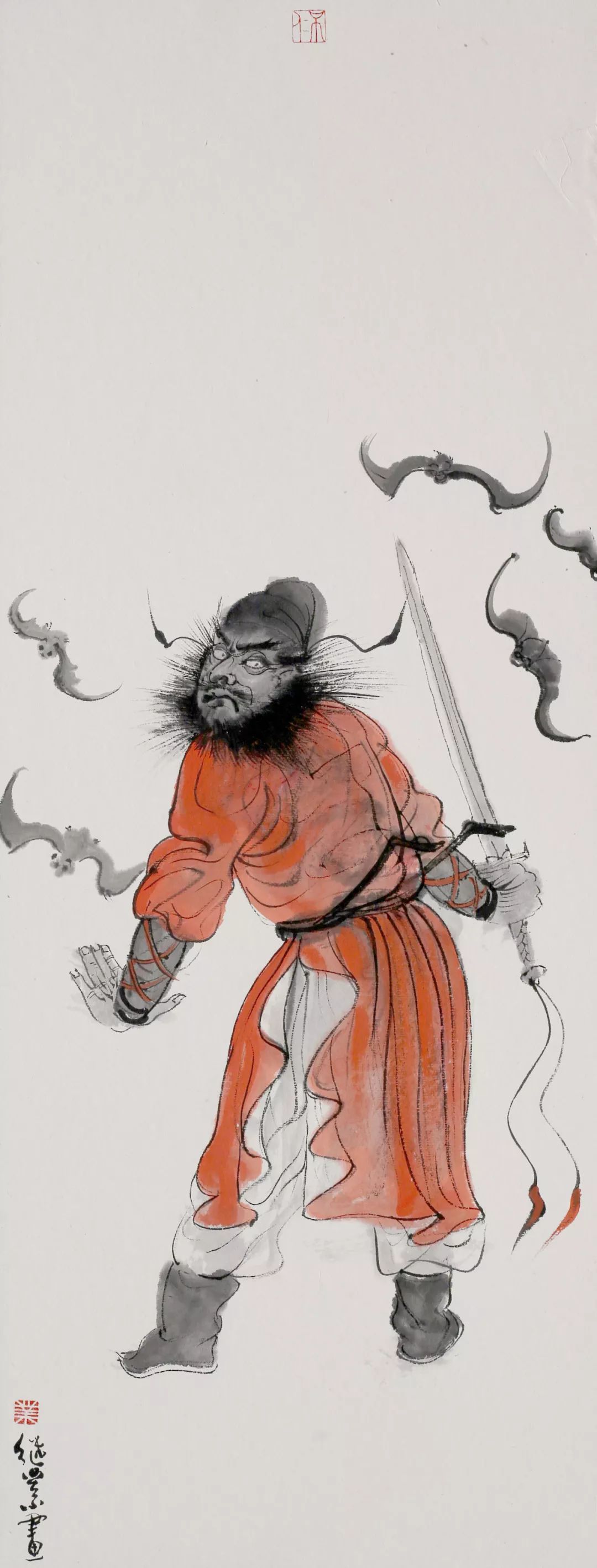 钟馗捉鬼的姿势,钟馗是捉鬼还是驱鬼的