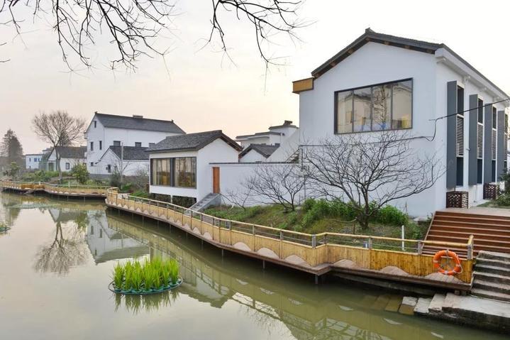 小桥流水人家田园风别墅,浙江嘉兴传统民居