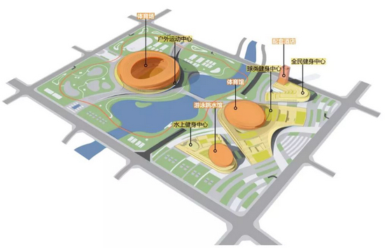 临沂体育馆建设,临沂体育中心公园