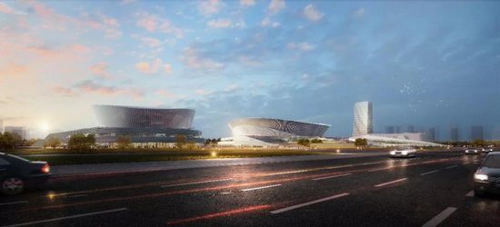 临沂体育馆建设,临沂体育中心公园