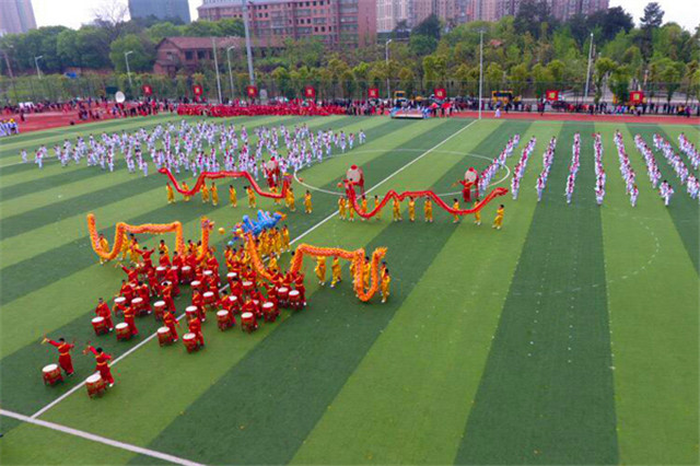 衡阳县三中学校运动会开幕式,衡阳县西渡镇英陂中学运动会