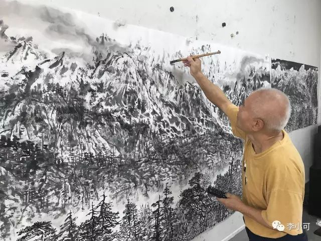 李小可画黄山山水画,李小可最后的画