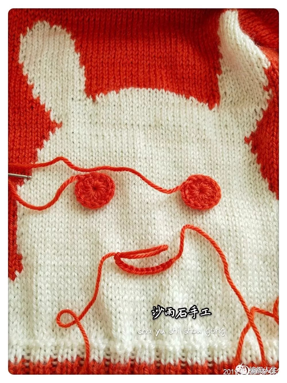 小熊v领开衫毛衣教程,短款棒针粗线毛衣开衫儿童