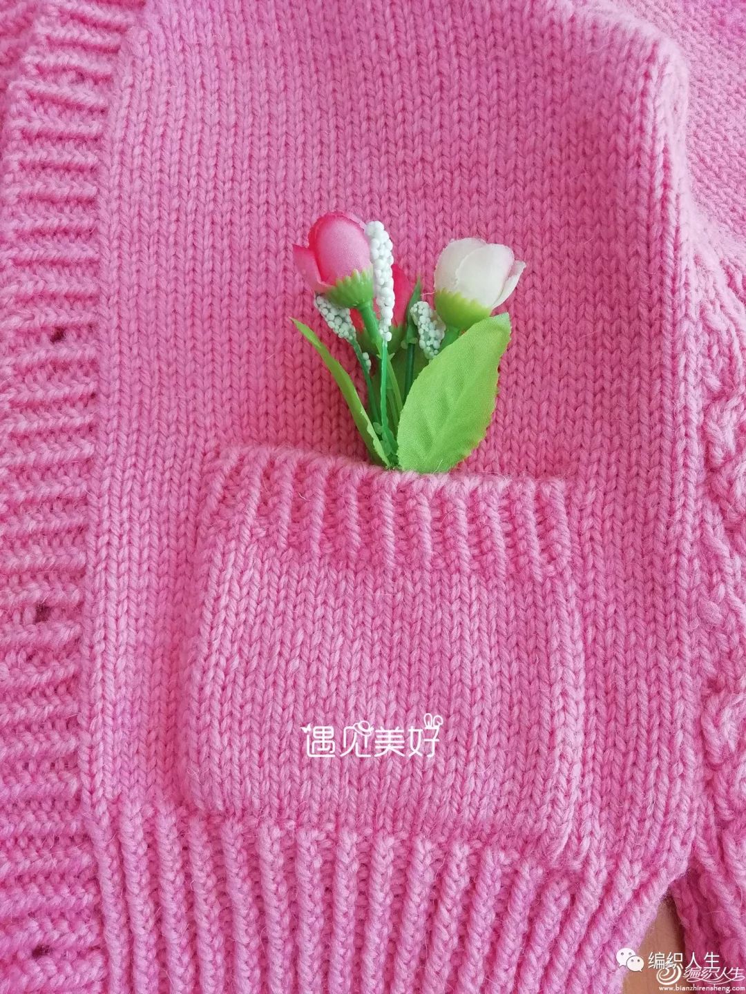 女童开衫毛衣洋气大方的编织教程,女童粗棒针毛衣编织开衫