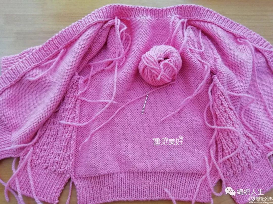 女童开衫毛衣洋气大方的编织教程,女童粗棒针毛衣编织开衫