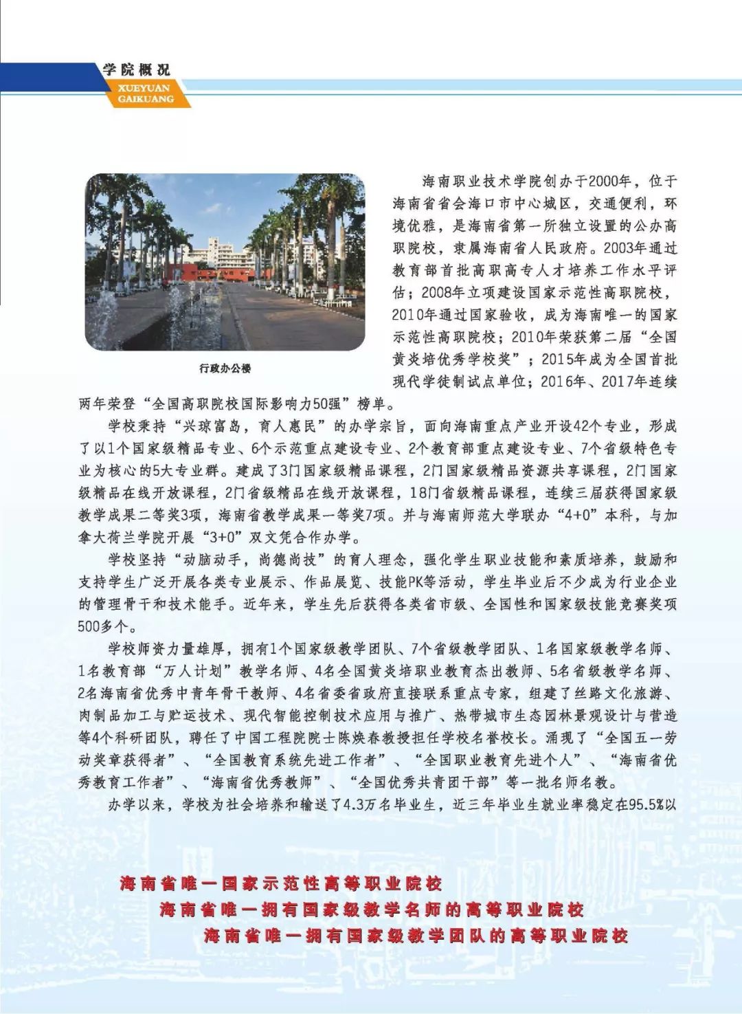 海南职业技术学院2019年招生简章