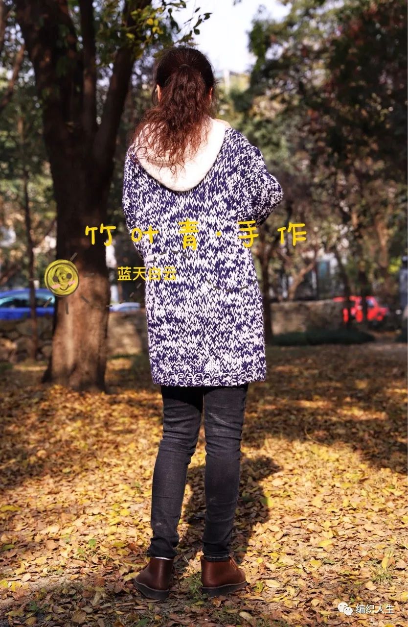 外穿粗线毛衣开衫编织全教程,新款不对称针织开衫