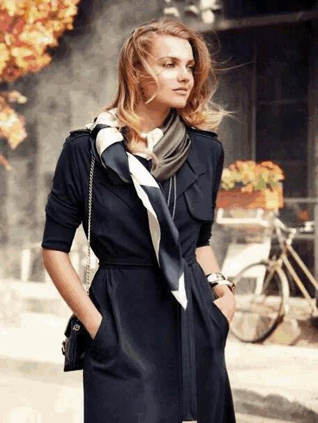 丝巾的各种造型女,一条丝巾美出万千风情