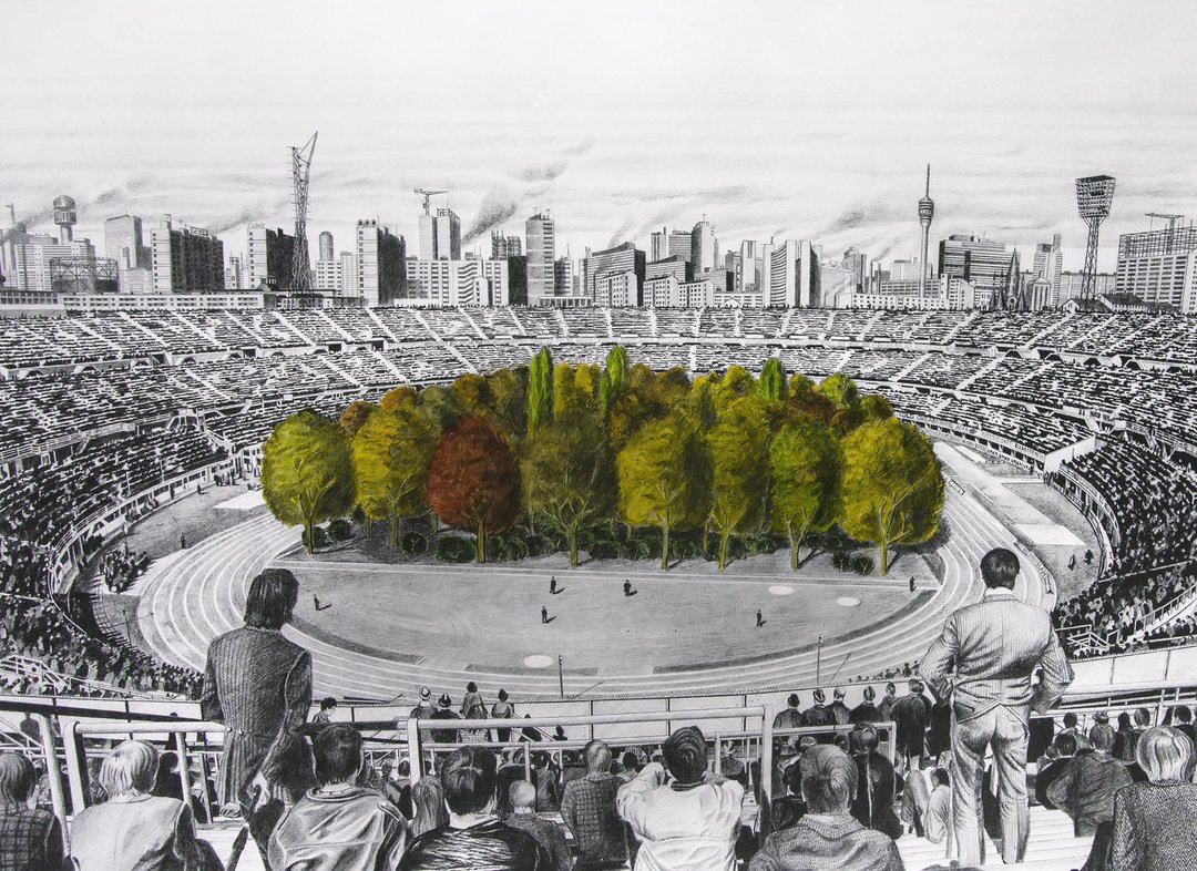 为抗议气候变化，巴塞尔策展人计划在体育场内种植299棵树