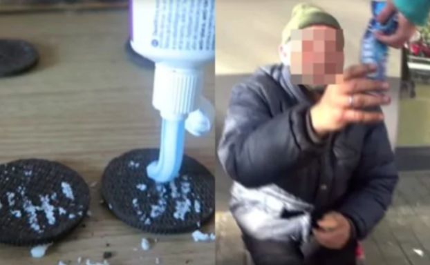 用牙膏夹心饼干戏弄乞丐博点击华裔网红法庭上声称“闹着玩”