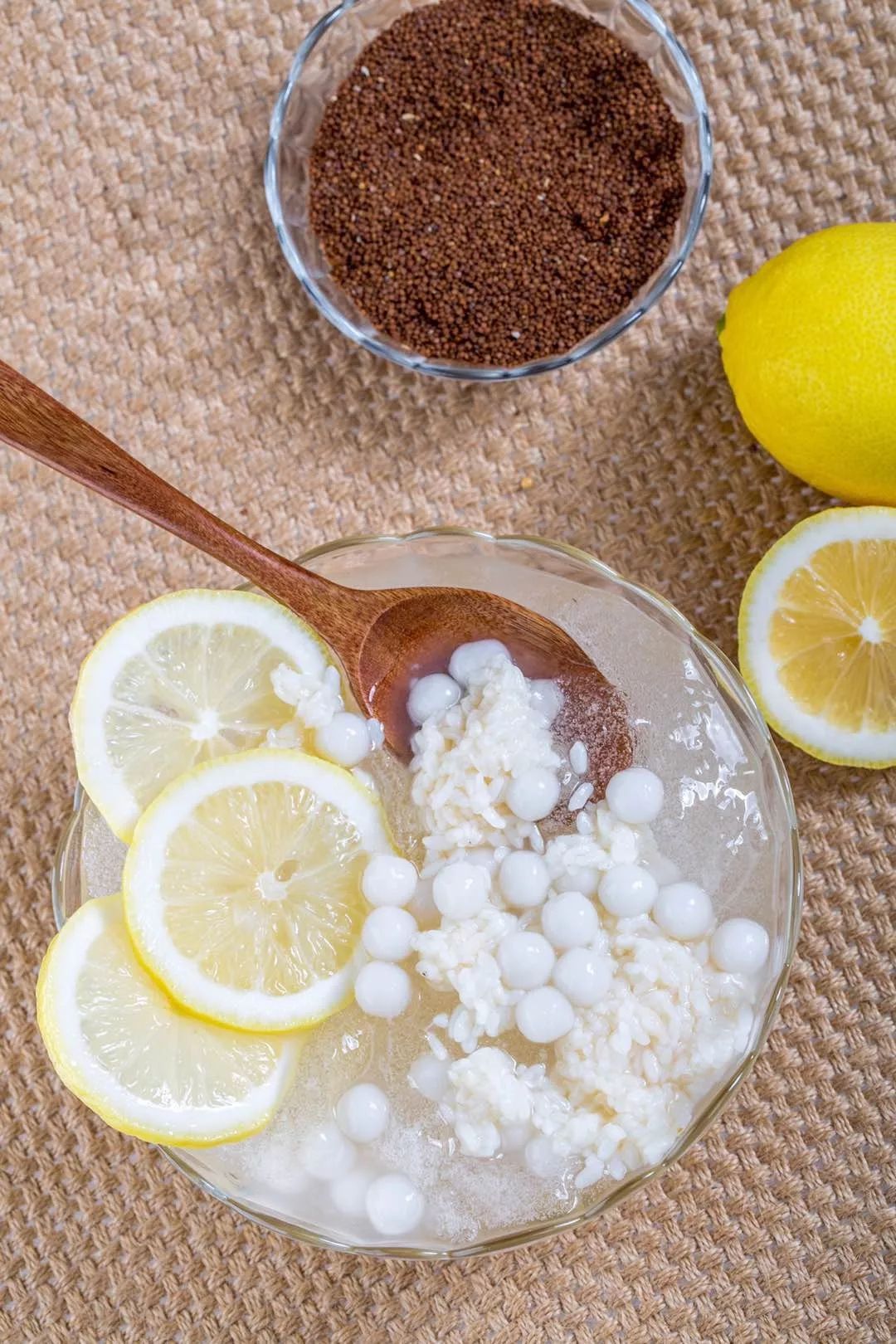 冰粉夏季糖水,冰冻西米露凉粉