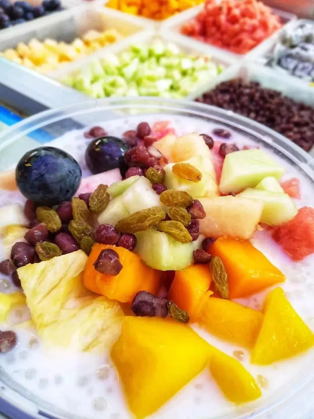 冰粉夏季糖水,冰冻西米露凉粉