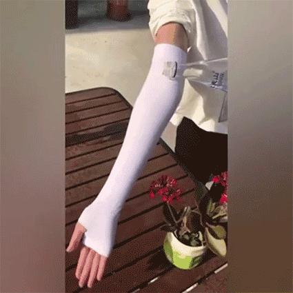 夏天变色防晒冰袖,防晒防紫外线夏季冰袖轻薄透气