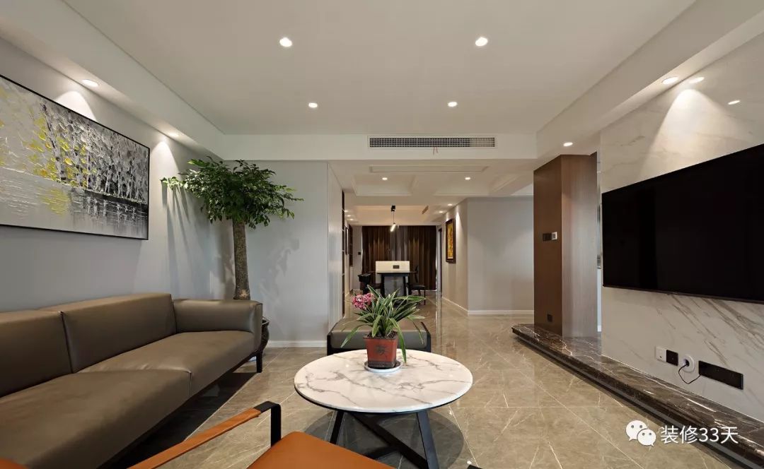 电视墙整面柜带隐形门小户型,四室高级感隐形门电视墙