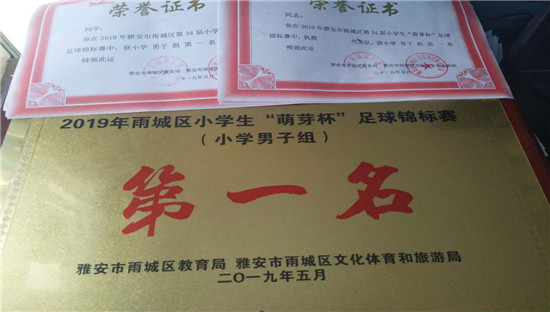 和龙中心校卫冕雨城区小学生“萌芽杯”足球锦标赛冠军