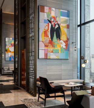 精品酒店创意大堂,度假风格酒店大堂