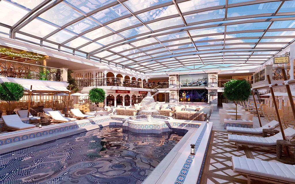 歌诗达邮轮最大最新的威尼斯号，今日在吴淞口国际邮轮港开启中国母港首航！