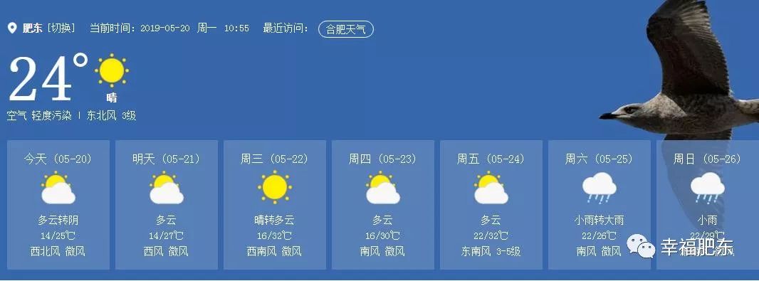 肥东未来三天气温,肥东近几日天气