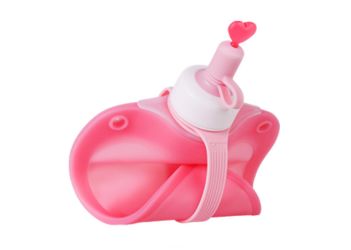 可以折叠的水壶好有创意,可以拉出来的爱心包包